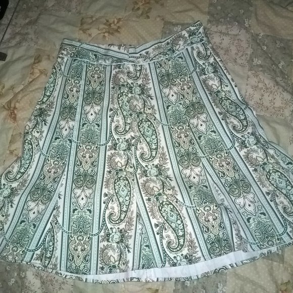 Vintage 1970s Paisley Mini Skater Skirt - Picture 3 of 4